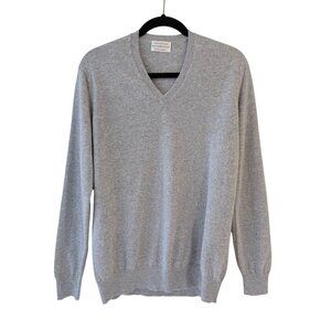 Maus & Hoffman Scottish Cashmere V-Neck Sweater Gray Size 40 Medium